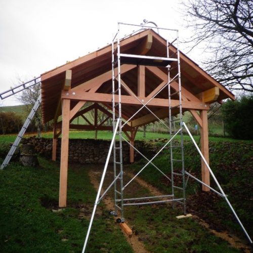 Auvent bois Douglas à Billy