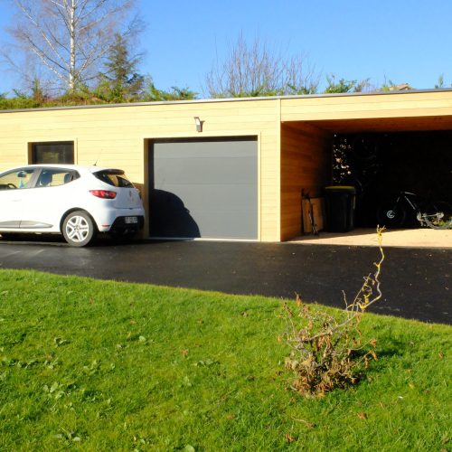 Carport/garage Douglas couverture membrane d&rsquo;étanchéité au Vernet