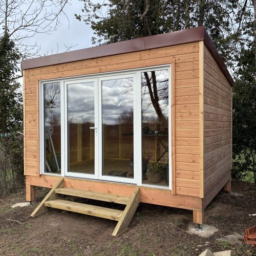 Abris de jardin bardage Douglas couverture bac acier à Busset