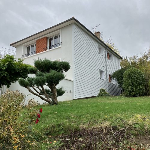 isolation par l’extérieure en fibres de bois et bardage ciment Bellerive