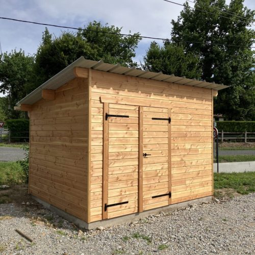 Abris de jardin bardage Douglas couverture bac acier à Serbannes