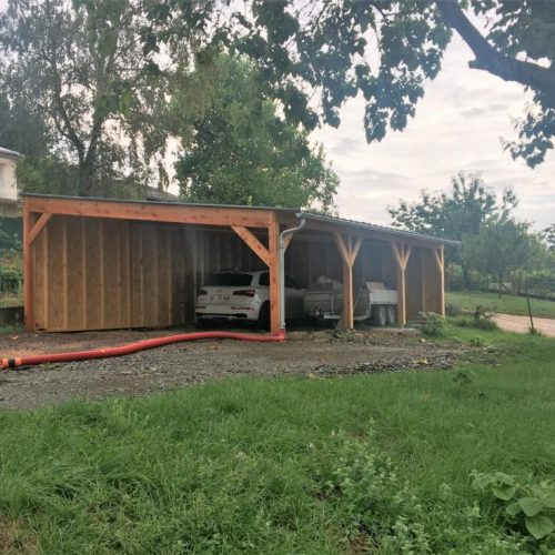 Carport bois couverture bac acier à Creuzier le Vieux