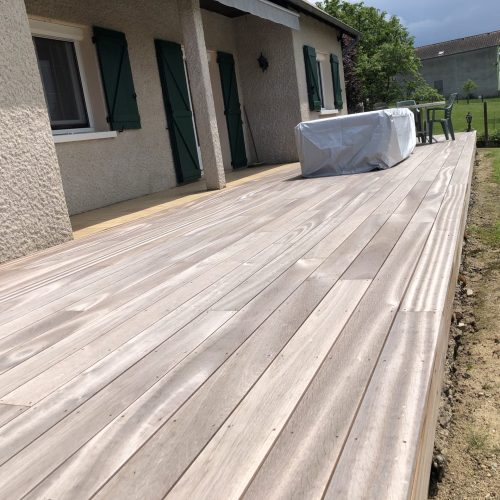 Terrasse bois exotique CUMARU à Mariol 2023